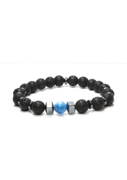 Lav Taşı Hematit Apatit Doğal Taş Bileklik