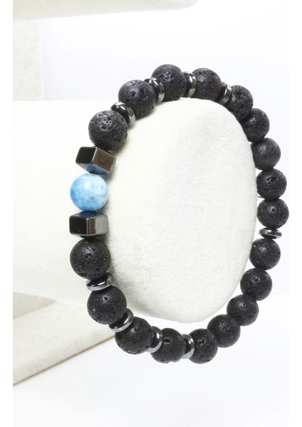 Lav Taşı Hematit Apatit Doğal Taş Bileklik modelleri