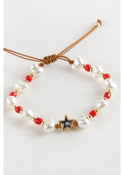 Deniz Yıldızı Boncuk Inci Makrome Ip Bileklik fiyatları