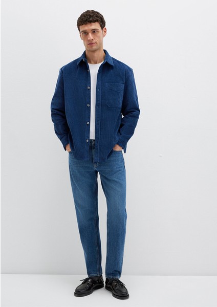 Lacivert Kadife Gömlek 0211749-80925 modelleri