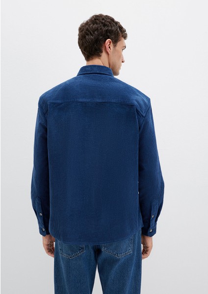 Lacivert Kadife Gömlek 0211749-80925 indirimleri