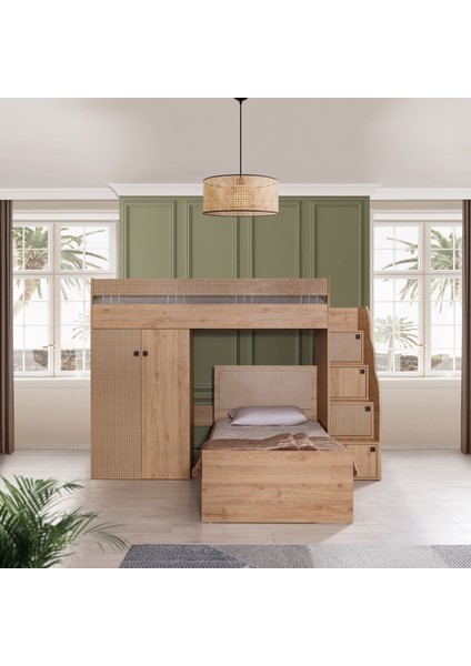 Rustik Ranza Karyola Dolap