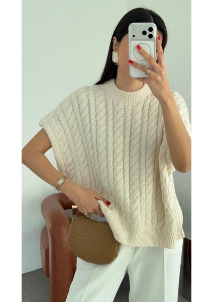 Saç Örgü Krem Süveter fiyatları