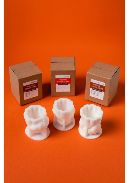 Kabaklı Hayalet Üçlü Set Silikon Mum Kalıpları fırsatları