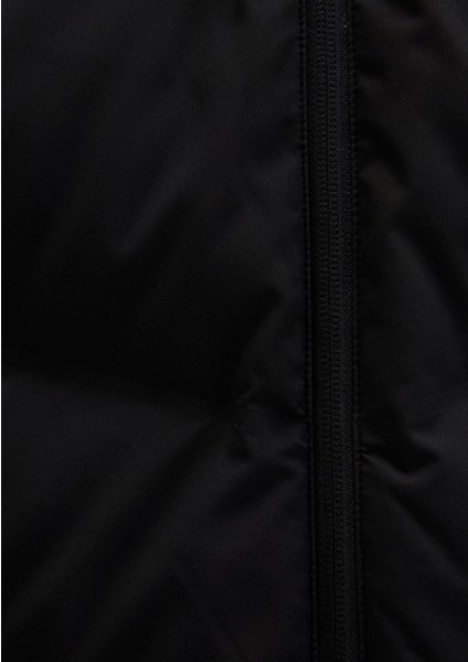 Kapüşonlu Siyah Şişme Mont 0110651-71379