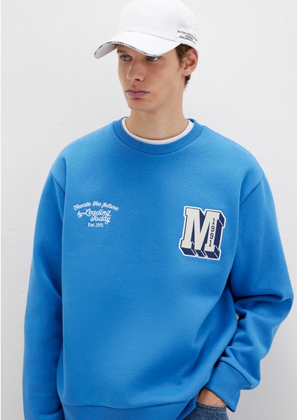 M Logo Nakış Detaylı Mavi Sweatshirt 0S10492-81330 fiyatları