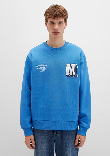 M Logo Nakış Detaylı Mavi Sweatshirt 0S10492-81330 modelleri