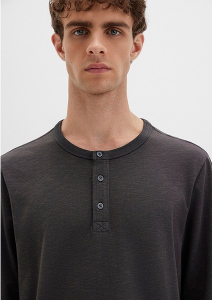 Uzun Kollu Antrasit Tişört 0613117-70092 indirimleri