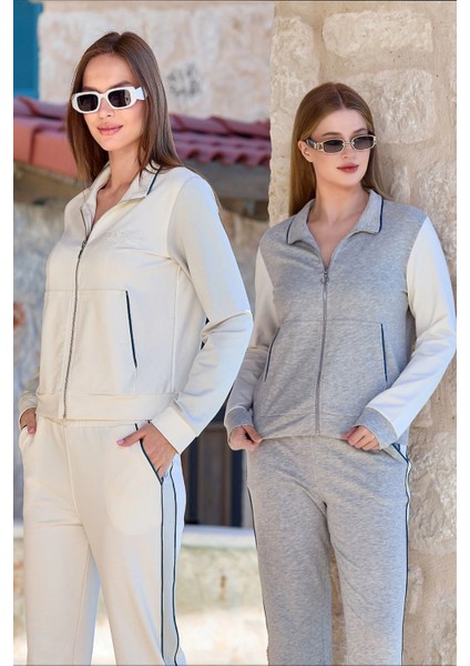 Aqua 25702 Kadın Dik Yaka Uzun Kol Eşofman Takım modelleri