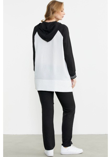 Sementa 76448 Keten Görünümlü Kapüşonlu Tunik Takım