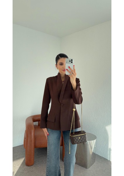 Şal Yaka Kahve Ceket