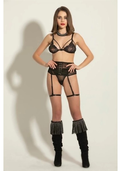 Gallipoli 6402 Fantezi Üçgen Sütyen Jartiyer Takım fiyatları