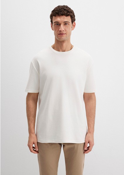 Mavi Logo Baskılı Ekru Tişört 0613250-70057 modelleri