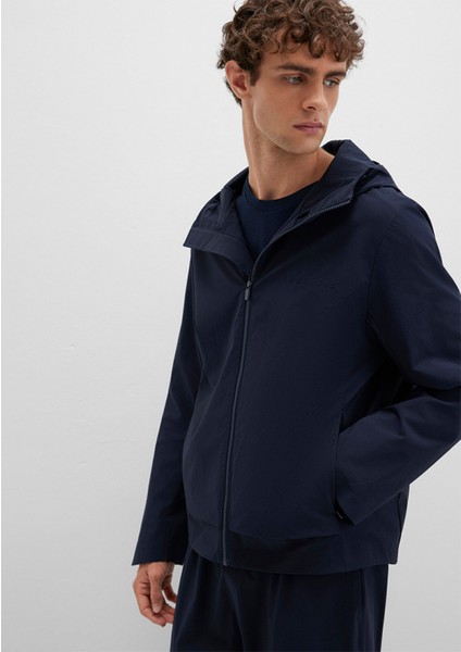 Kapüşonlu Lacivert Spor Ceket 0110728-86623