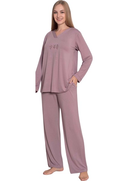Limissi Viskon Uzun Kollu Kadın Pijama Takımı 24642