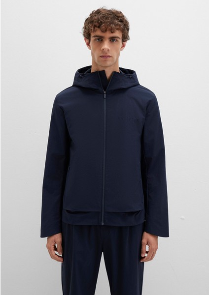 Kapüşonlu Lacivert Spor Ceket 0110728-86623 fırsatları
