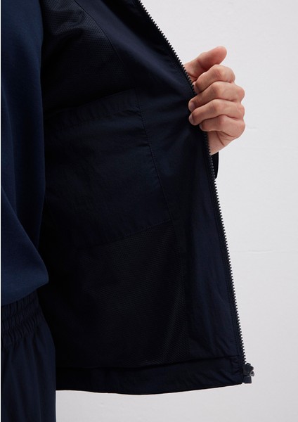 Kapüşonlu Lacivert Spor Ceket 0110728-86623