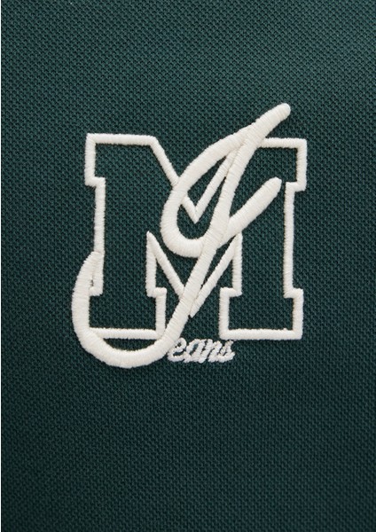 M Logo Bisiklet Yaka Yeşil Interlok Sweatshirt 0S10487-71539