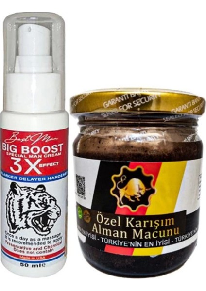 Bigboost 50 ml Erkekler Için 3xeffect Krem + Yanında 1 Kavanoz 240GR German Macun Takım