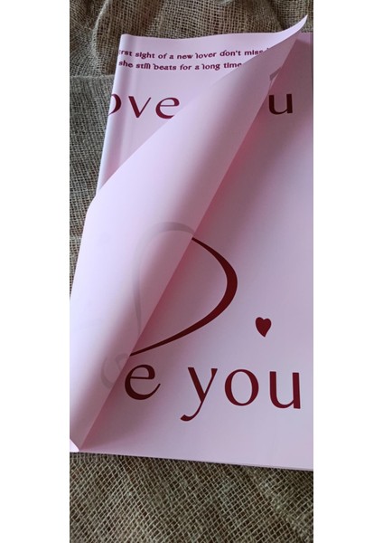 Pembe Çiçek Ambalaj Kağıdı 5’li – “super Love You” Yazılı Romantik Tasarım fiyatları