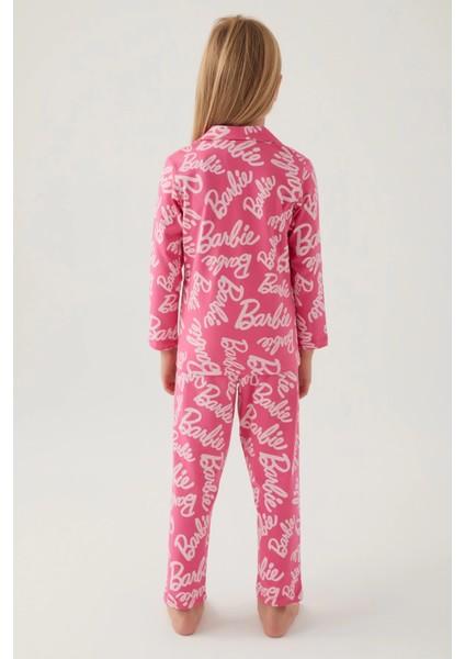 Barbie 1767-G Kız Çocuk Garson Gömlek Pijama Takımı indirimleri