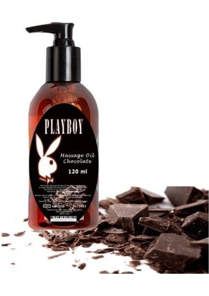 Playboy Chocolate Massage Oil 120 ml Çikolata Aromalı Vücut Masaj Yağ 3 Adet