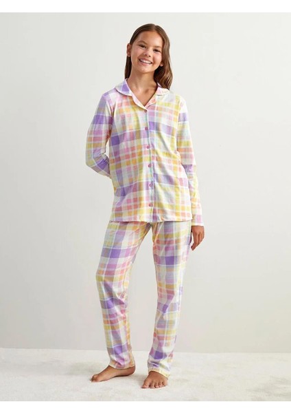 Gömlek Yaka Kız Çocuk Pijama Takımı (W5) modelleri