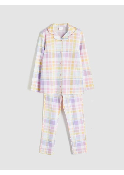 Gömlek Yaka Kız Çocuk Pijama Takımı (W5) fırsatları