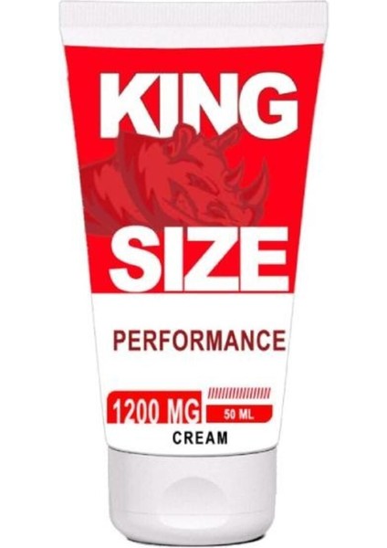 King Size 1200MG Erkekleri Yoğun Penisinize Sertleştirme Krem 50 ml x 1 Adet
