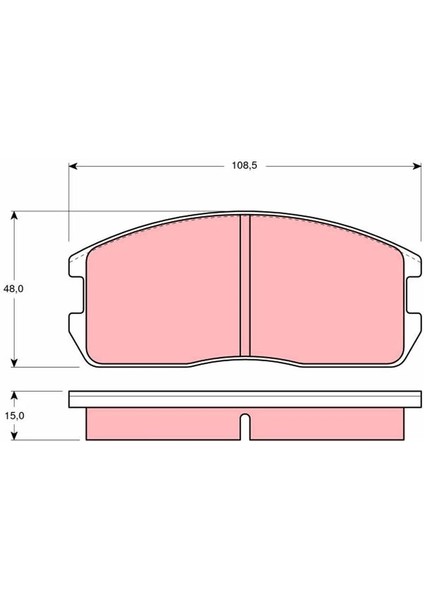ÖN BALATA MITSUBISHI LANCER 1983-1992 COLT 1982-1992 MR162521 MB366969