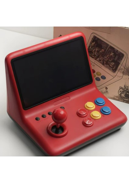 Retro 9 Inç Joystick Arcade A7 Mimarlık Dört Çekirdekli Cpu Simülatörü Video Oyunu Konsolu