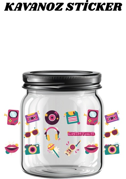 Uv Dtf Kavanoz Sticker Seti | Yüksek Kalite Dekoratif Kavanoz Transfer Baskı Çıkartmaları