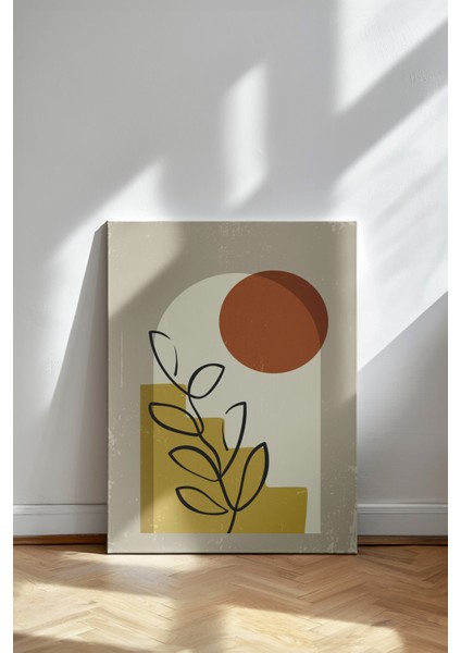 Minimal Bitki Çizimi - Kanvas Tablo - Modern Sanat Doğa Figürü Duvar Dekoru
