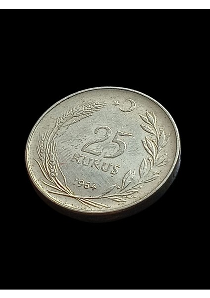 25 Kuruş 1964 Madeni Koleksiyon Para. Antika Madeni Para