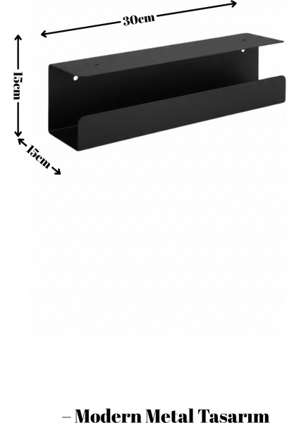 Modern Metal Masa Altı Kablo Düzenleyici – Kablo Toplama Kanalı – 30X15X15 cm – Ofis ve Ev Kullanımı modelleri