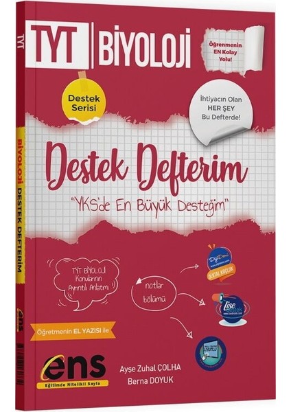 Tyt Biyoloji Destek Defterim Ens Yayıncılık