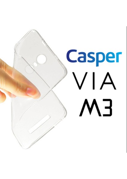 ESLIFETECH26AKSESUAR Casper Via M3 Uyumlu Yumuşak Silikon Kılıf-Şeffaf