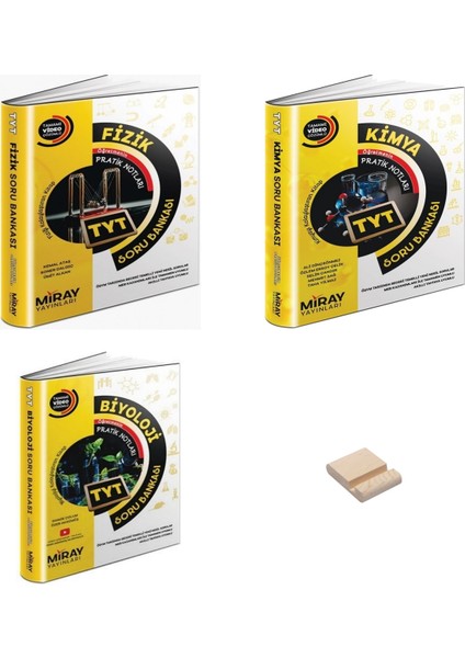 Miray Tyt Fizik Kimya ve Biyoloji Soru Bankası 3lü Set + Telefon Standı