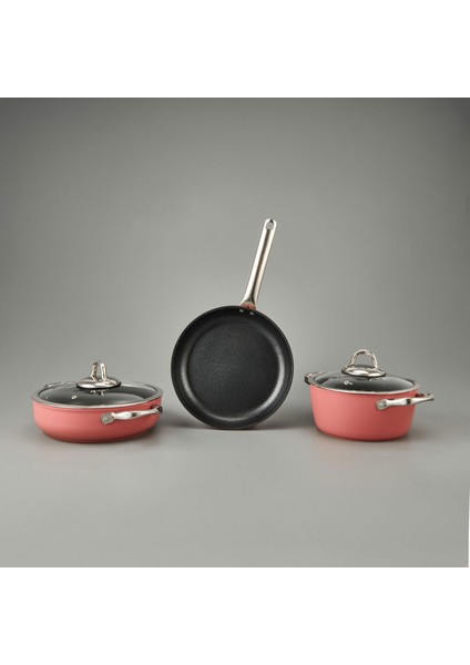 Master Daily 5 Parça Tencere Seti - Pembe fiyatları