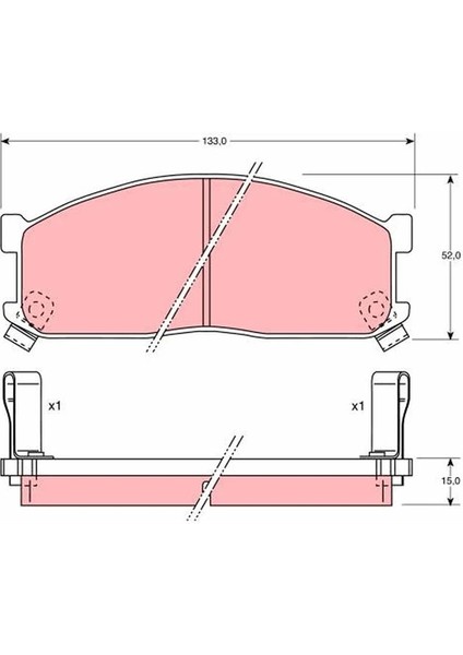 ÖN BALATA KIA BESTA 2.2D 1996 BESTA 2.7D 1999 MAZDA E2000 E2200 1991-2003 0K71E3328Z WVA20002 SGY33323Z