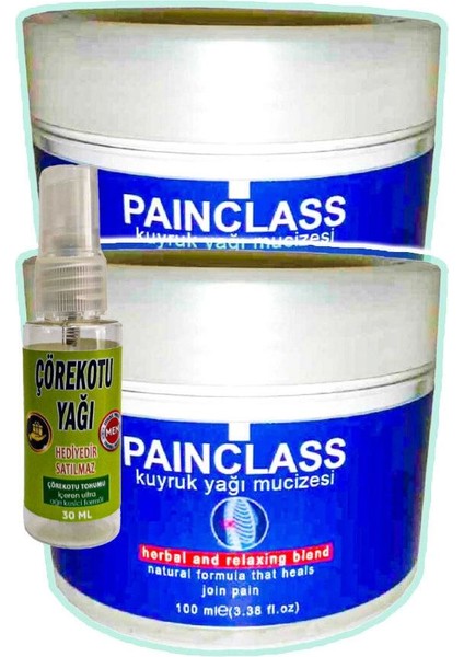 Painclass Rahatlatıcı Kuyruk Yağı Bakım Kremi 2X100 Ml+30 ml Çörek Otu Yağı ile