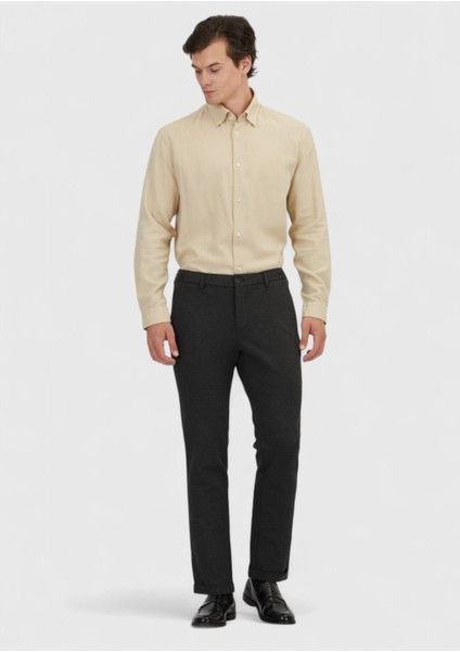 Antrasit Düz Örme Jogging Fit Casual Pantolon indirimleri