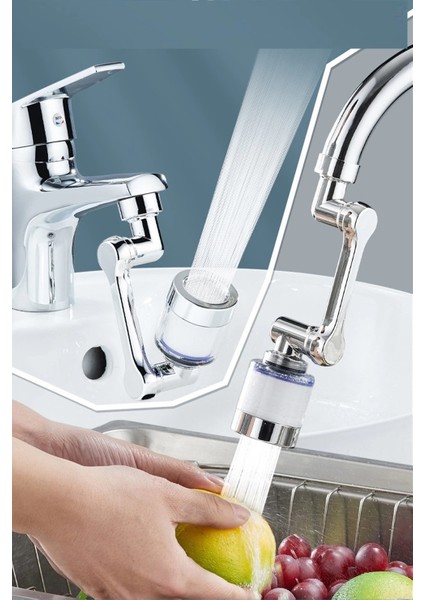 Filtreli Kireç Hapsedici Robotik Kol Musluk Başlığı - Mutfak Banyo Musluk Uzatma Aparatı Ucu