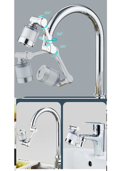 Filtreli Kireç Hapsedici Robotik Kol Musluk Başlığı - Mutfak Banyo Musluk Uzatma Aparatı Ucu fiyatları