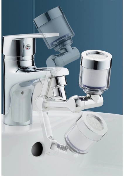 Filtreli Kireç Hapsedici Robotik Kol Musluk Başlığı - Mutfak Banyo Musluk Uzatma Aparatı Ucu indirimleri