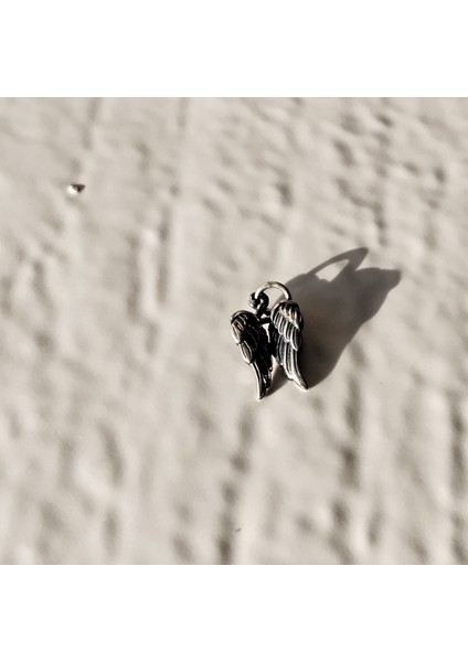 925 Ayar Gümüş Melek Kanadı Model Kolye Ucu -Şık Tasarım- (Zincirsiz)