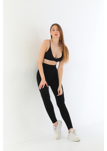 Siyah Mı 3904 Göğüs Altı Yüksek Bel Toparlayıcı Tayt