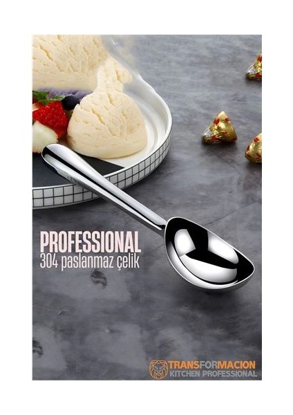 Dondurma Kaşığı - Dondurma Porsiyon Kaşığı Kurabiye Köfte Helva Porsiyonlama