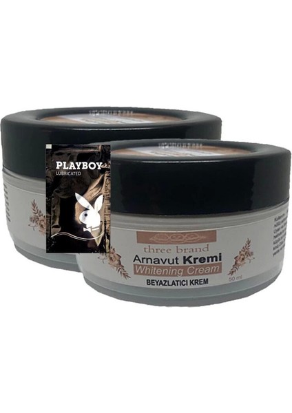 Arnavut Kremi 2X50 ml Cilt Renk Açıcı Masaj Bakım Kremi 1 Adet Jel ile