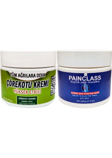 Çörek Otu Kremi Orta Boy 100 ml - Painclass 150 ml Kuyruk Yağı Kremi